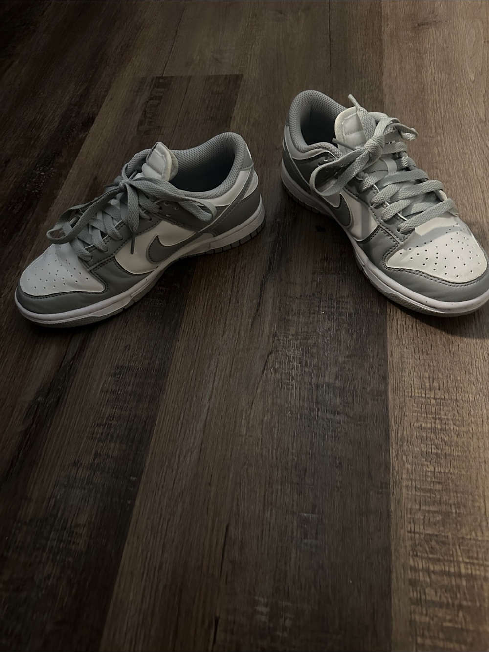 Nike Low-Top Sneakers in White and Gray Tones